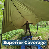 12 ft Hammock Tarp with Storm Doors | Hideaway Rain Fly