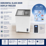 High-Efficiency Commercial Display Chest Freezer With Sliding Glass Door (SAK53174)