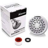 High Pressure Shower Head 3" Anti-clog Anti-leak Fixed with Adjustable Swivel Brass Ball Joint