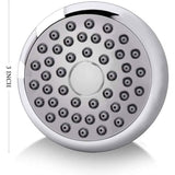 High Pressure Shower Head 3" Anti-clog Anti-leak Fixed with Adjustable Swivel Brass Ball Joint