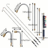 High Pressure Washer Extension Wand, 1/4" Quick Connect Power Washer Lance With 6 Nozzle Tips