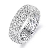 Hobart 18k White Gold Plated Seven Row Eternity Ring