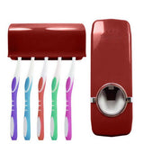 Home Automatic Toothpaste Dispenser + 5 Toothbrush Holder Set