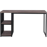 Home Office Computer Desk with 2 Open Storage Shelves