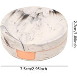 Honbay Fashion Marble Contact Lens Case with Mirror