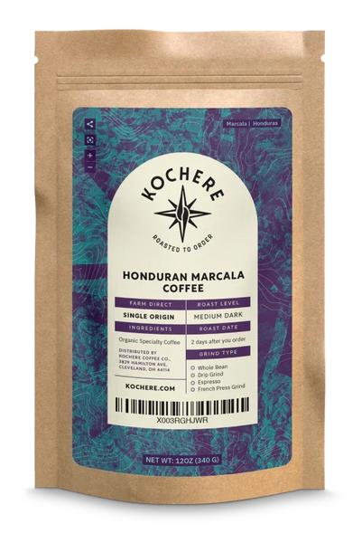 Kochere Coffee Honduran Marcala Organic Medium Roast - Caramel, Spice, Brown Sugar Notes