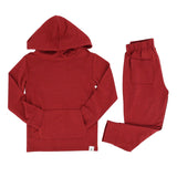 Hooded Jogger Set Rhubarb Red