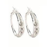 Hoop Earrings Inlaid Shiny Rhinestone For Ladies