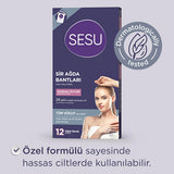 Sesu Sensitive Skin Wax Strips - Gentle Hair Removal for Short Hair, Easy to Use, Sugar-Free Formula