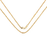14K Yellow Gold 18inch 1.5mm Lite Rope Chain with Lobster Clasp
