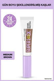 Maybelline Super Lock Brow Glue - Medium Brown Tinted Eyebrow Mascara, Long Lasting Brow Shaping & Setting Gel