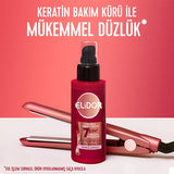 Elidor Brazilian Keratin Therapy Heat Activated Hair Treatment - Smooths Frizz, Repairs Damage, & Straightens - Keratin & Marula Oil Infused, 90ml