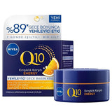 Nivea Q10 Energy Anti-Wrinkle Night Cream: Reduce Fine Lines & Revitalize Tired Skin with Vitamin C, 1.69 fl oz