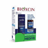 Bioxcin Biotin Supplement and Shampoo Set for Hair Loss Treatment and Hair Health Support