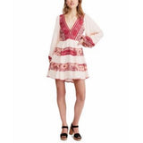 Free People My Love Printed and Textured Mini Dress, Size XS