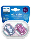 Philips Avent Ultra Air Pacifier for Girls 18M+ 2-Pack