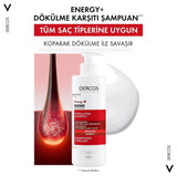 Vichy Dercos Energising Anti-Hair Loss Shampoo 400ml - Energizing Formula, Dermatologically Tested