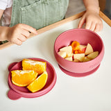 OiOi 6 Months+ Baby Silicone Suction Bowl - Safe, Durable and Easy to Clean - Velvet Rose