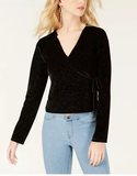 Self Esteem Juniors Tie-Side Glitter Top,Size XL