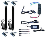 Linear Actuator 12-Volt 225lbs with Power Supply and Mounting Brackets + Up Down DPDT Switch