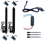 Linear Actuator 12-Volt 225lbs with Mounting Brackets + Up Down DPDT Switch