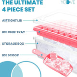 Ice Cube Tray with Lid and Bin