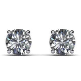 IGI Diamond Engagement Earrings VS1 D Round 4.34 Carat Lab Created Eye Clean