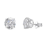IGI Diamond Engagement Earrings VVS2 E Round 7.54 Ctw Lab Created