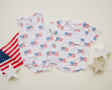 Flag Print Bamboo Romper