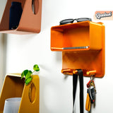 Floating Wall Shelf, Magnetic Key Holder