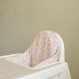 Pink Floral Cushion Cover for IKEA Antilop Highchair: Wipeable, Highchair Accessories