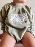Big Brother Checkered Sweatshirt Romper: Baby Boy Outfit
