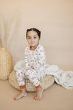 Forest Friends 2pc Bamboo Pajamas - Fall Woodland PJ Set for Toddlers and Kids