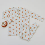 Pumpkin Posie Bamboo Pajamas: Fall Baby & Toddler PJs