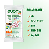 Evony Children's Face Mask: 10-Pack - TSE Certified, Soft, Comfortable, & Allergy-Free Kids Face Masks for Reliable Respiratory Protection