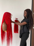 Bohemian Knotless - TARA RED (100% Human Hair)