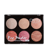 Pretty PB-426 6-in-1 Highlighter & Blush Palette - 02