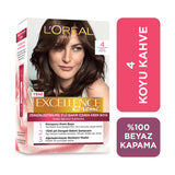 Loreal Excellence Creme Hair Dye 4 Dark Brown 1 Pack