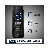Nivea Men Deep Dimension Clean Shower Gel 500ml