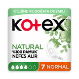 Kotex Natural Ultra Normal Pads with Cotton 7 Count