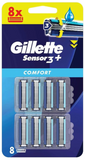 Gillette Sensor3 Razor Blade Refills (8-Count) - For Smooth, Close Shaves, Compatible with All Sensor Handles