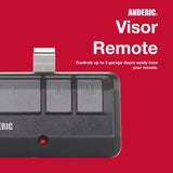 Anderic Substitute for LiftMaster 372LM / 372LMC 2-Button Vizor 315 MHz Garage Door Opener Remote Control [893MAX]