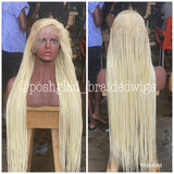 Cornrow Braid Wig - Color 613 Bonde - Bobrisky Inspired