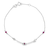 .16ct Ruby Diamond Bracelet 14KT White Gold