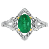 .94ct Emerald Diamond Ring 14KT White Gold