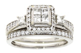 1.00ct Diamond Engagement Ring Set 10KT White Gold