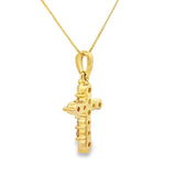 .23ct Diamond Cross Religious Pendant 14KT Yellow Gold