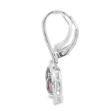 .87ct Quartz Diamond Dangle Earrings 10KT White Gold