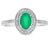 .53ct Chalcedony Diamond Ring 10KT White Gold