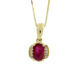 .63ct Ruby Diamond Fashion Pendants 14KT Yellow Gold